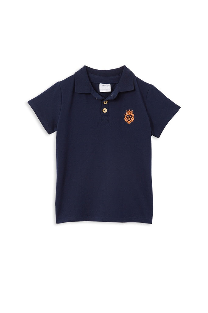 BABY INDIGO LION POLO