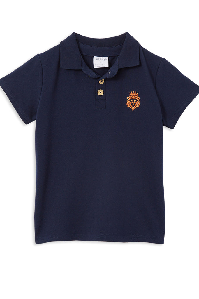 BABY INDIGO LION POLO