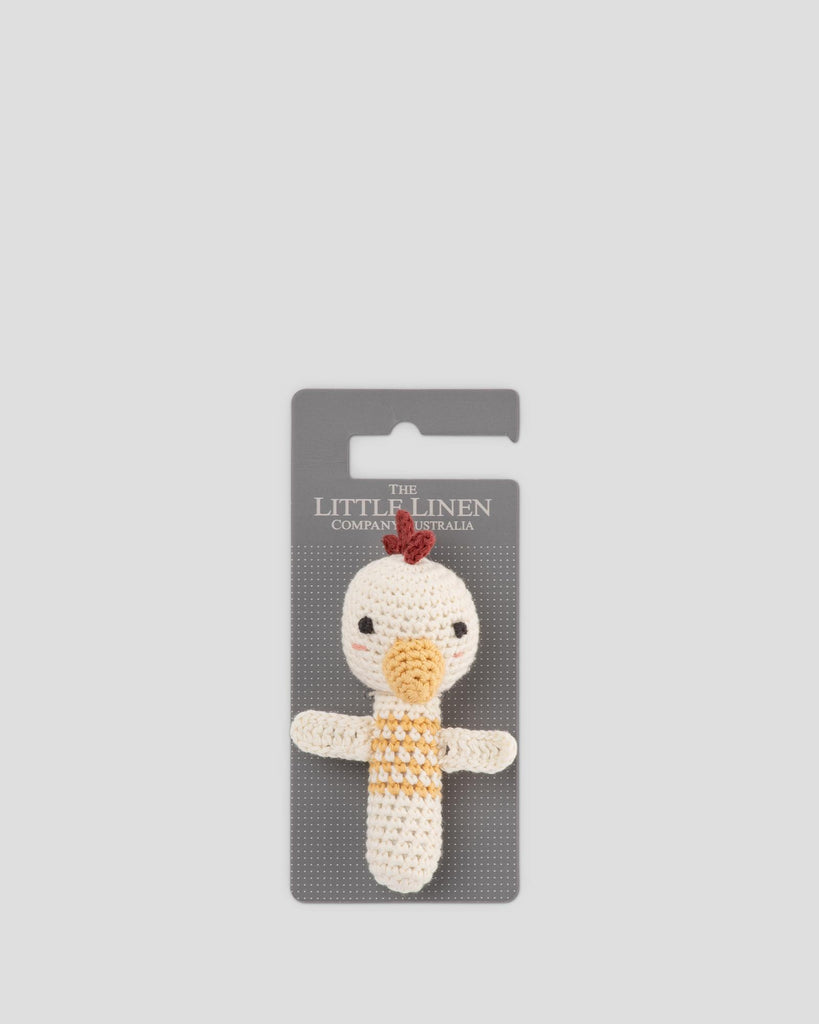 Crochet Rattle - Fiona the Farmyard Chicken