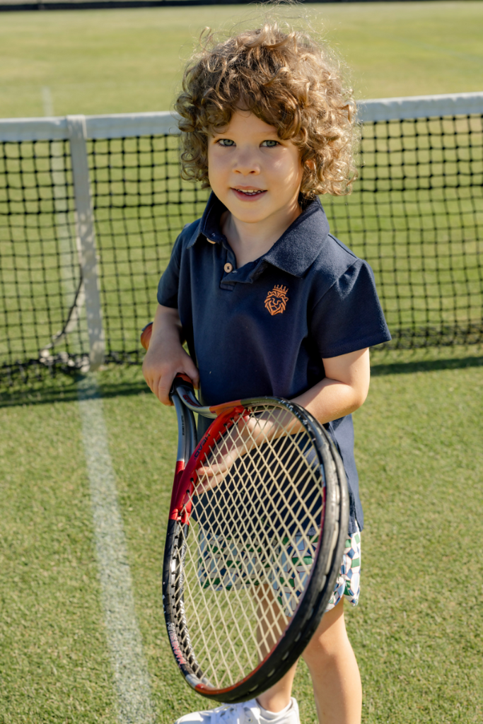 BABY INDIGO LION POLO