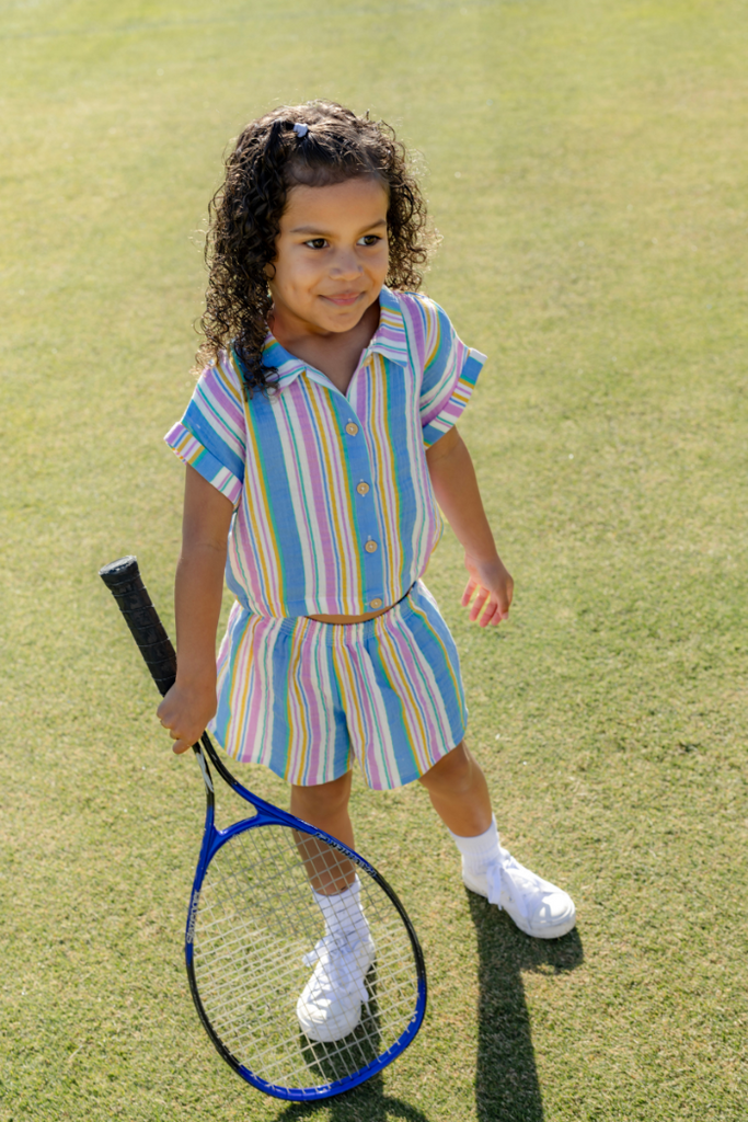 CRINKLE STRIPE SHIRT