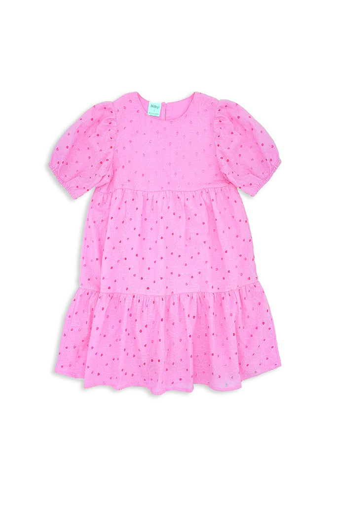 Pink Broderie Dress