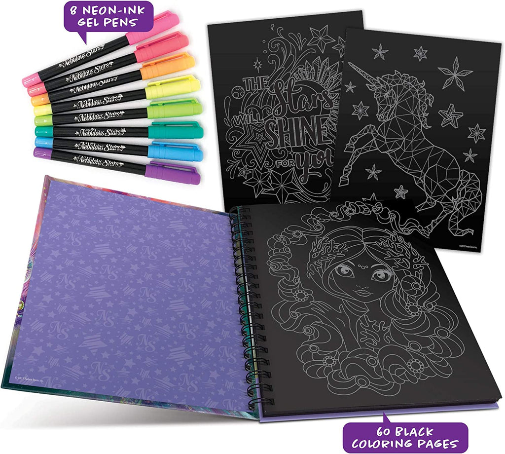 Nebulous Stars - Colouring Book - Black