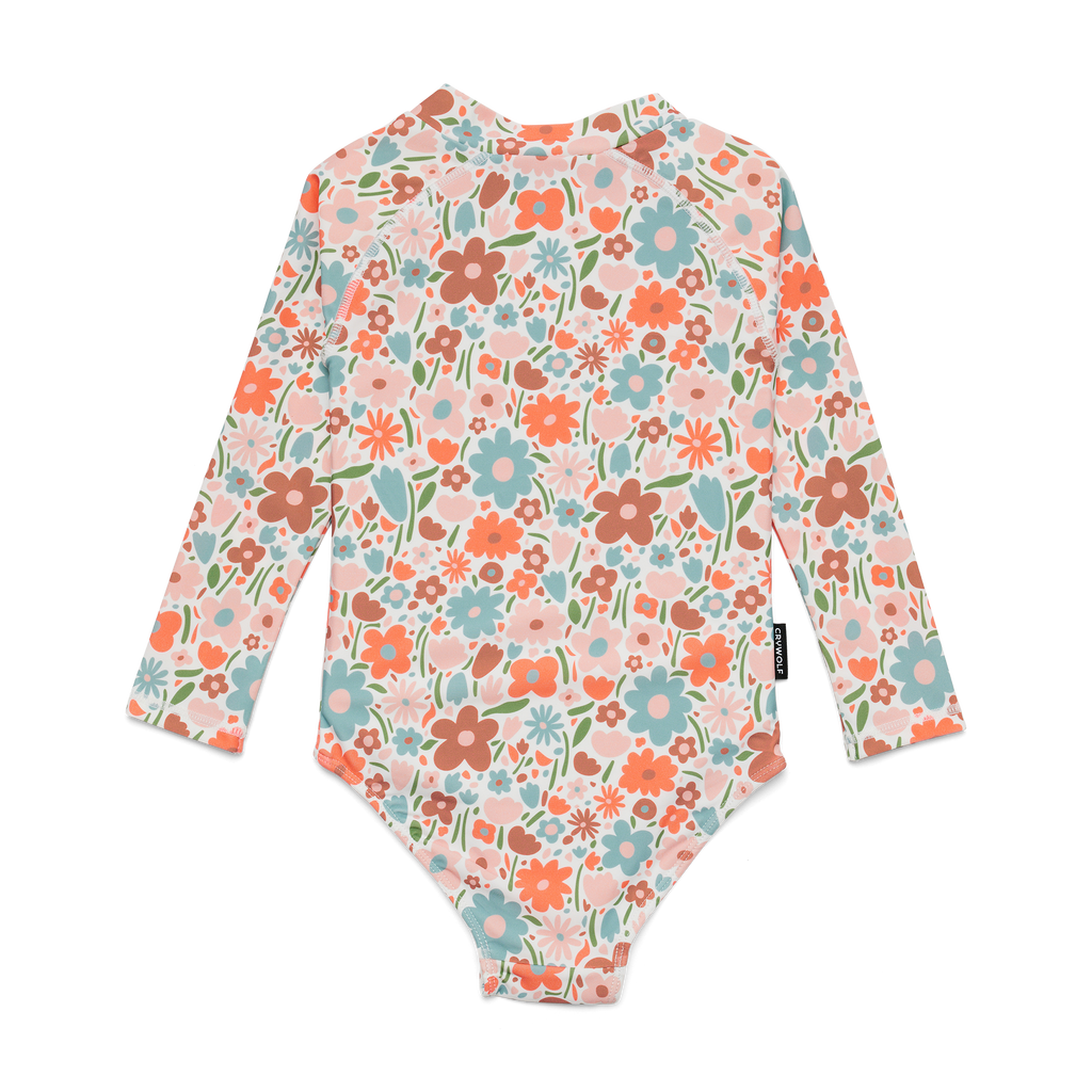 Long Sleeve Swimsuit - Flower Market