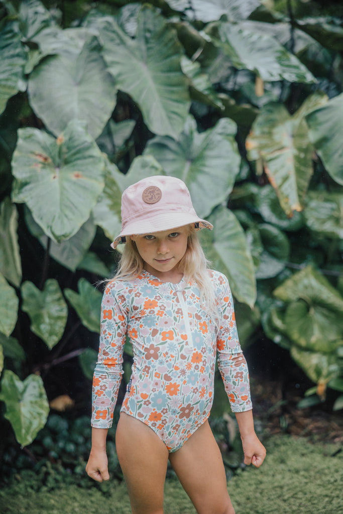 Long Sleeve Swimsuit - Flower Market