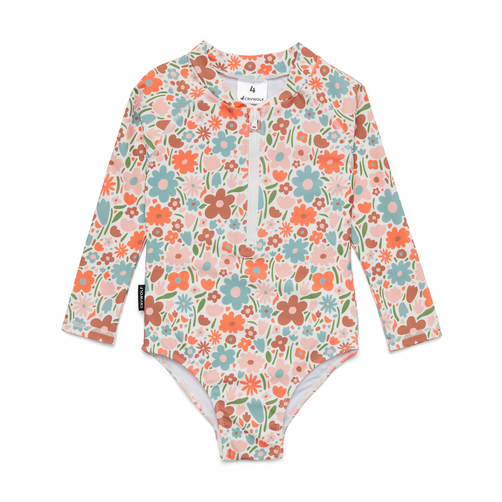 Long Sleeve Swimsuit - Flower Market