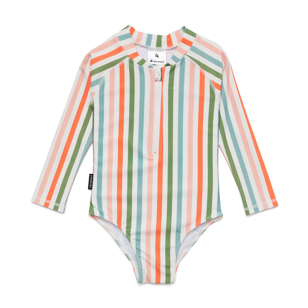 Long Sleeve Swimsuit- Summer Stripe