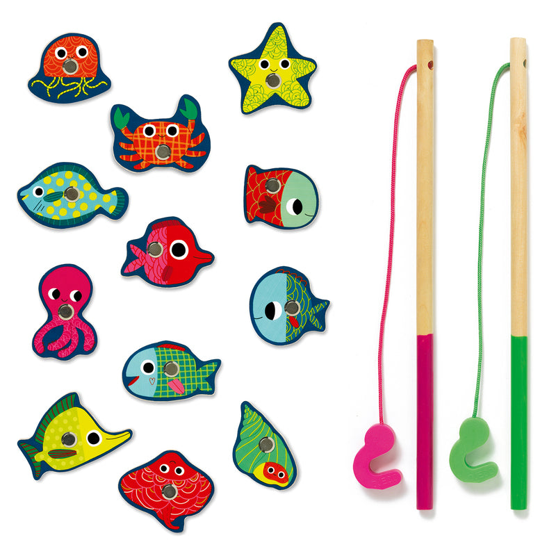 Magnetic Coloured Fishing- 12pc