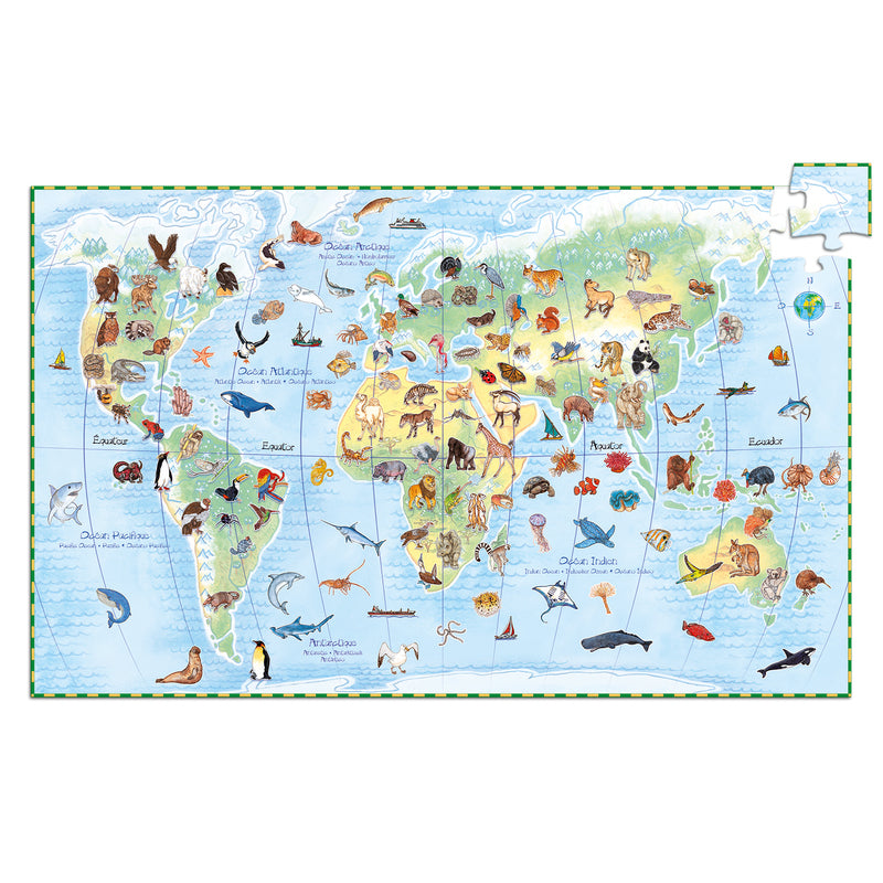 World Animal 100 piece Observation puzzle and border