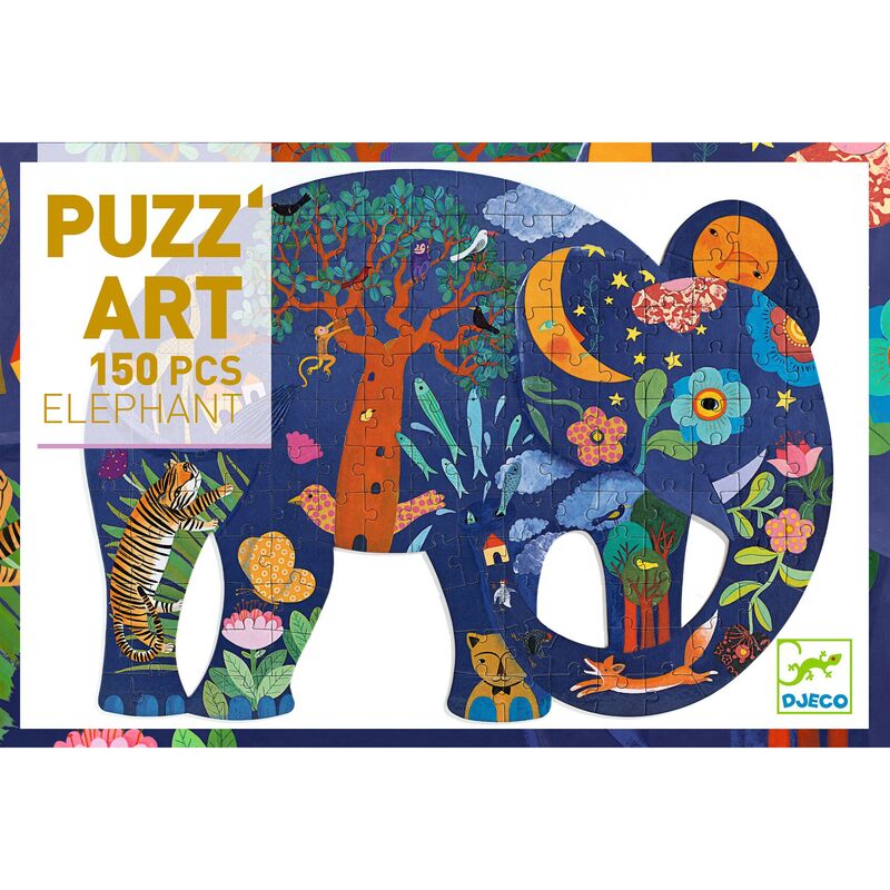 Elephant Shaped 150pc Art Puzzle