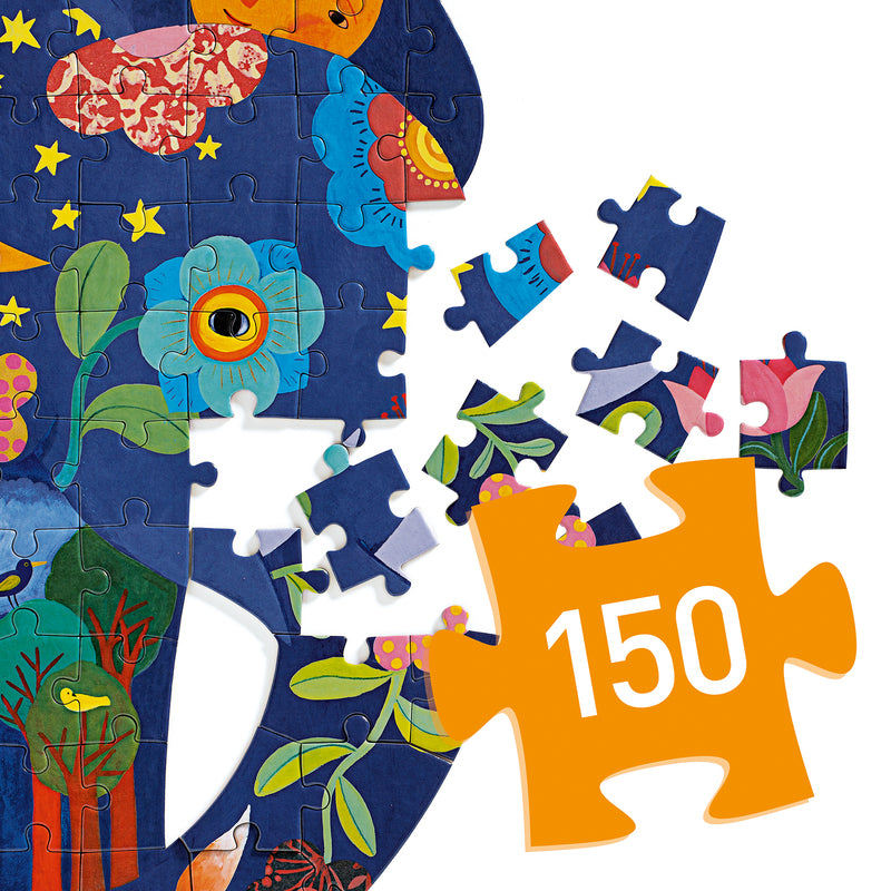 Elephant Shaped 150pc Art Puzzle