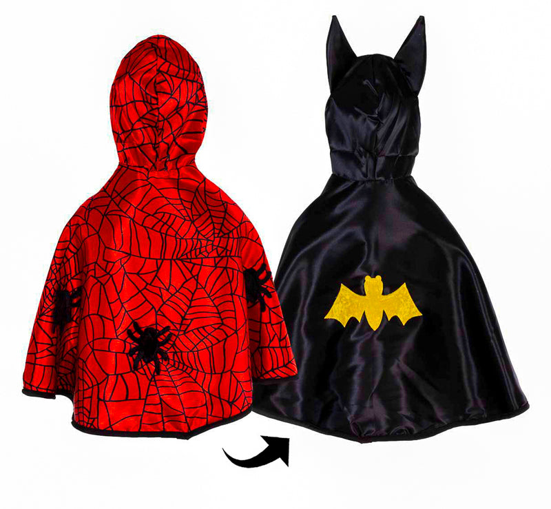 Toddler Reversible Spider & Bat Cape