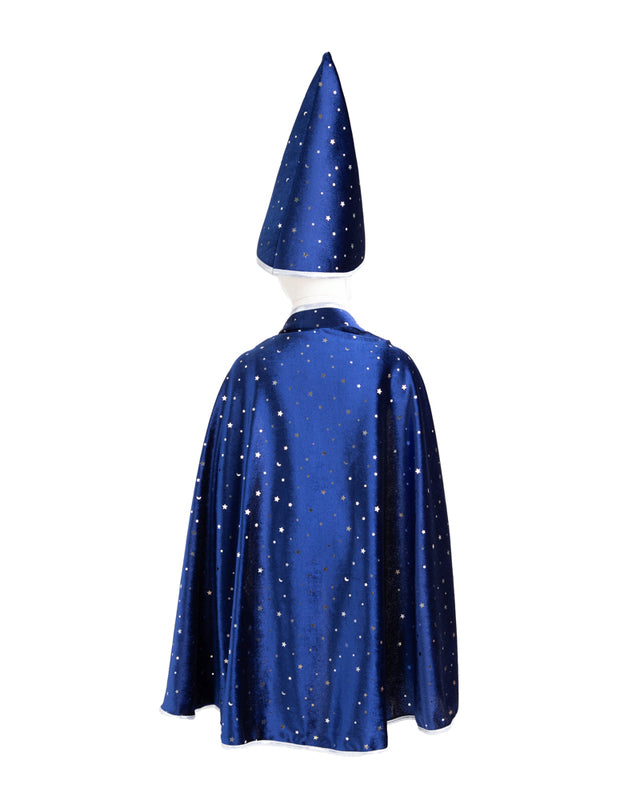 Blue 7 Silver Sparkle Wizard Cape & Hat