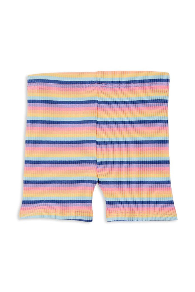 Multi Stripe Rib Bike Short