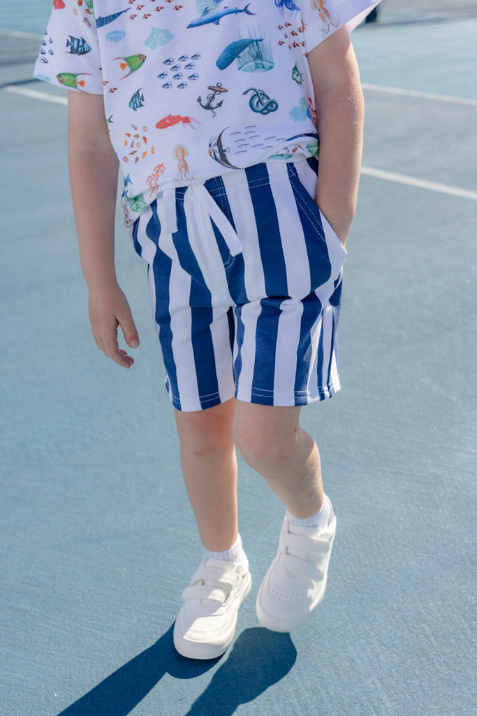 Stripe Fleece Baby Short