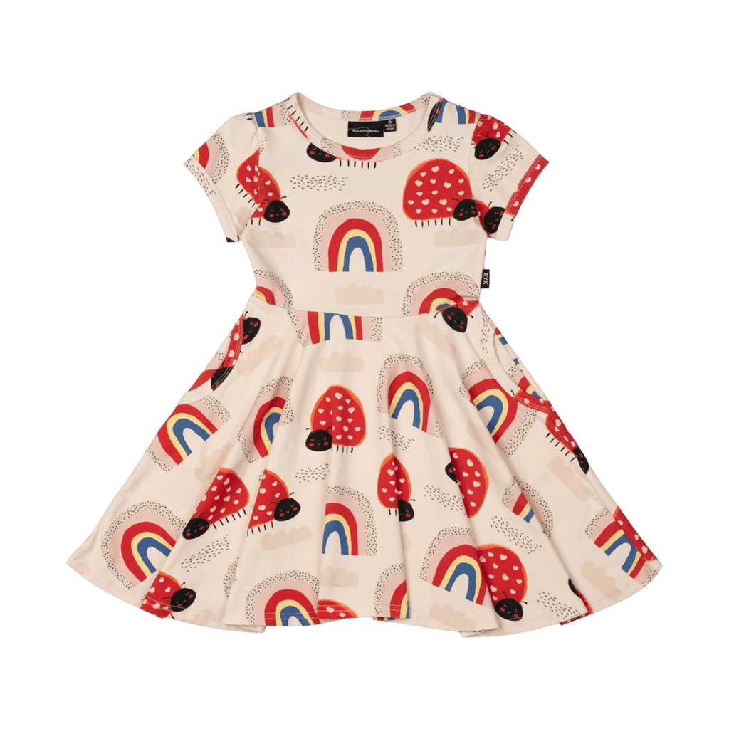 LOVE BUG RAINBOW WAISTED DRESS