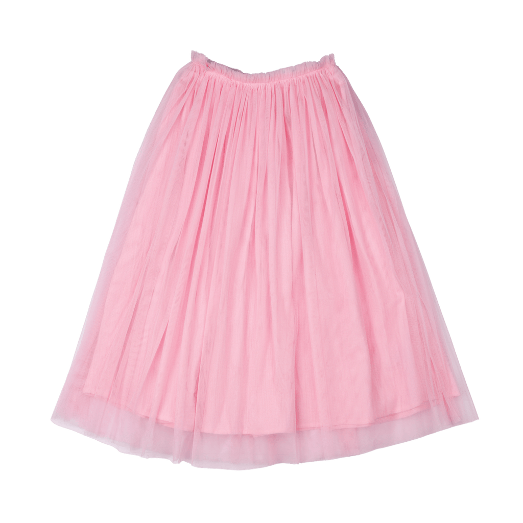 PINK TULLE OVERLAY MAXI SKIRT