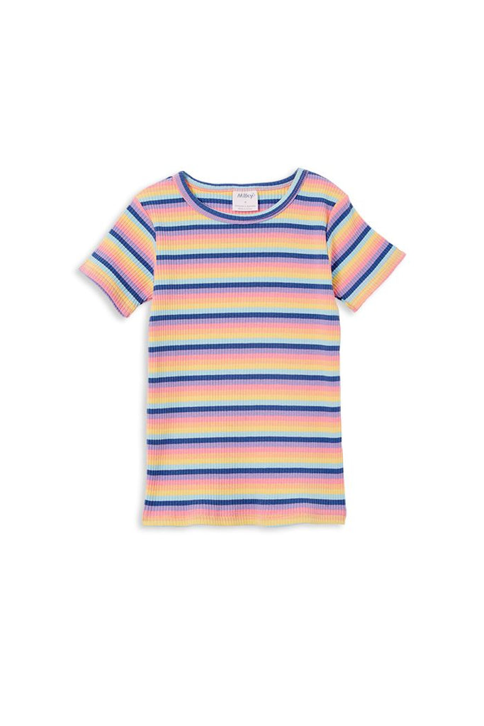 Multi Stripe Rib Tee