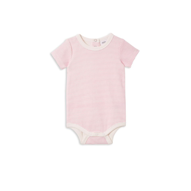 Pink Stripe rib Bubbysuit