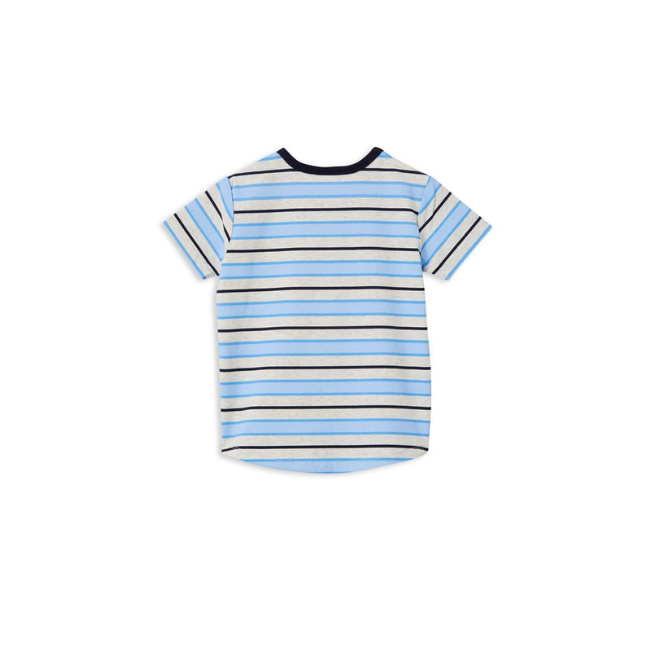 Stripe Rib Tee- Blue