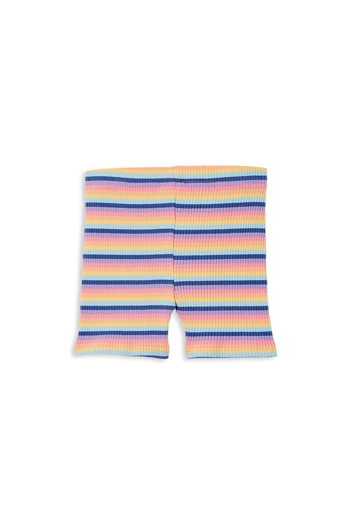 Multi Stripe Rib Bike Short